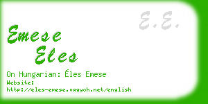 emese eles business card