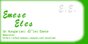 emese eles business card